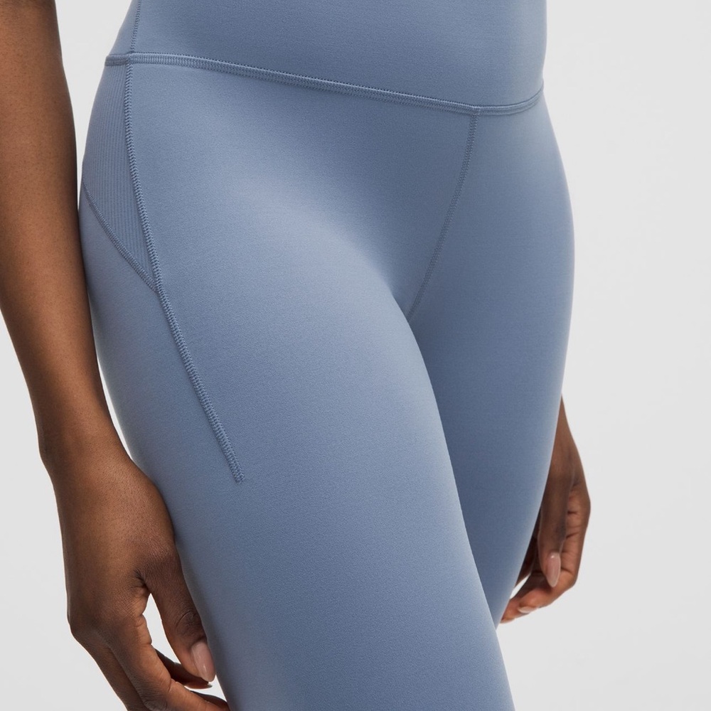 Groove High Rise Ribbed Panel Tight - Washed Denim - Picture 5 of 5